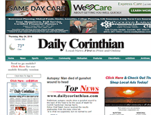 Tablet Screenshot of dailycorinthian.com